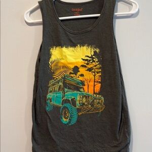 Cat & Jack Adventure Graphic Tank Top Black Yellow